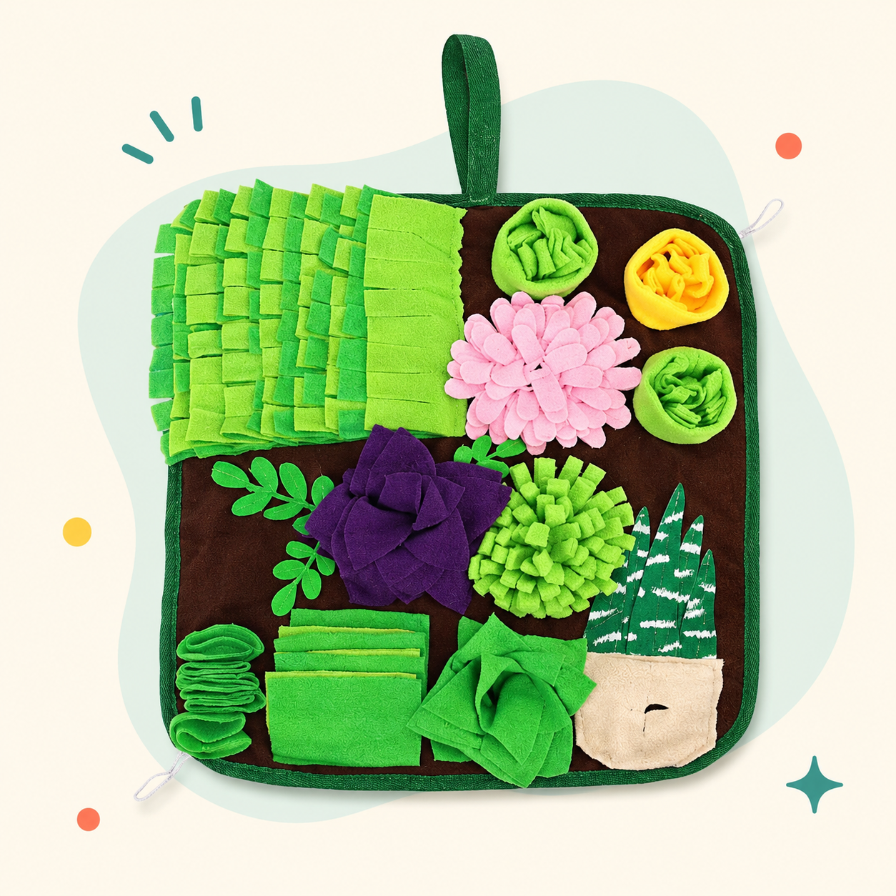 Colorful Sniff & Seek Pet Activity Mat